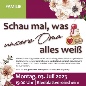 Unsere neue Veranstaltungsreihe geht in die zweite Runde