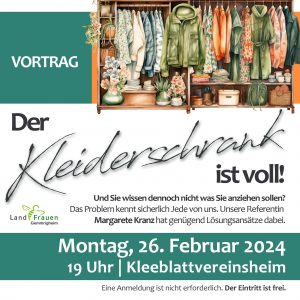 Vortrag: Der Kleiderschrank ist voll und ich weiß nicht,  was ich anziehen soll!