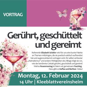 Vortrag: Gerührt, geschüttelt und gereimt