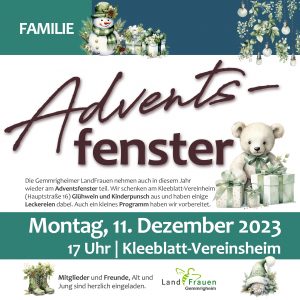 Adventsfenster bei den LandFrauen