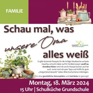 Schau mal…. Maultaschenkochkurs mit Anneliese