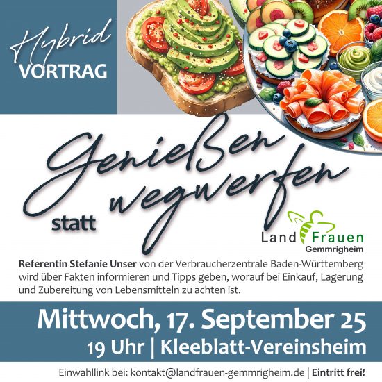 Vortrag: Genießen statt wegwerfen