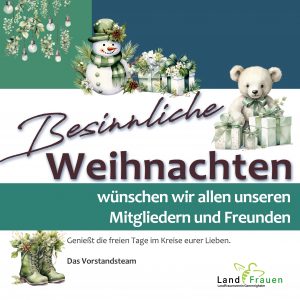 Weihnachtsgrüße von den LandFrauen
