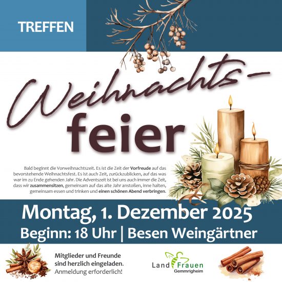 Weihnachtsfeier der LandFrauen