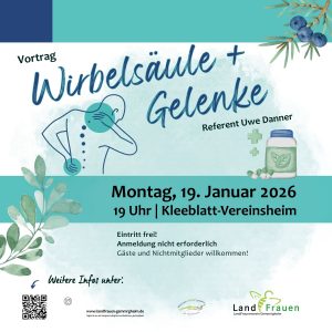 Vortrag: Wirbelsäule und Gelenke