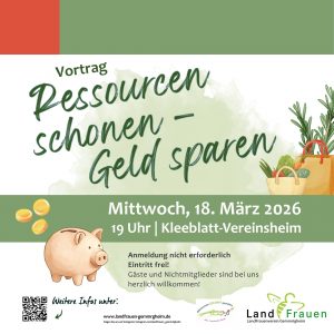 Vortrag: Ressourcen schonen – Geld sparen